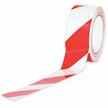 Swivel 3 in. x 36 yds. Red-White Striped Vinyl Safety Tape SW2823258